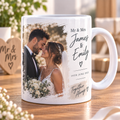 Personalised Wedding Mug - Custom Mug With Photo, Name & Date