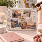Personalised 5 Photos Collage With Message Make-Up Bag – Upload Your Own Photos and Message | Custom Photo Cosmetic Bag