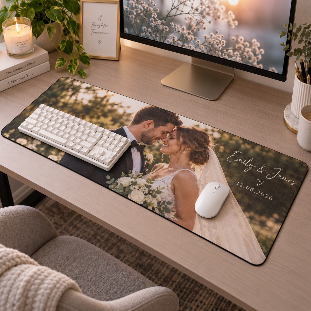 Personalised Wedding Photo Gaming Mat – Custom 1 Photo Design