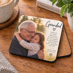 Personalised Memorial Photo Coaster – Upload Your Own Photo, Name and Dates | Custom Picture Coaster
