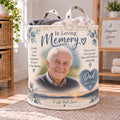 Personalised Memorial Photo Toy Bag  - Custom Design With Photo, Name & Dates