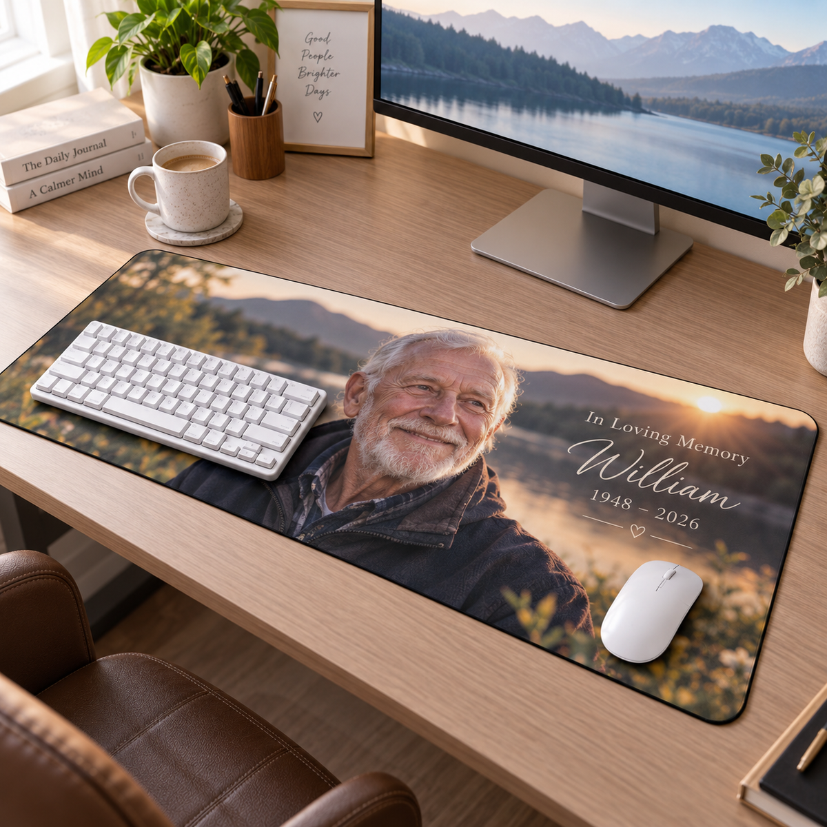 Personalised Memorial Photo Gaming Mat – Custom 1 Photo Design