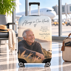 Personalised Memorial Photo Luggage Cover - In Loving Memory Custom Luggage Cover With Photo, Name & Dates