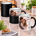Personalised Anniversary Photo Heat Changing Mug – Custom Mug With Names & Date