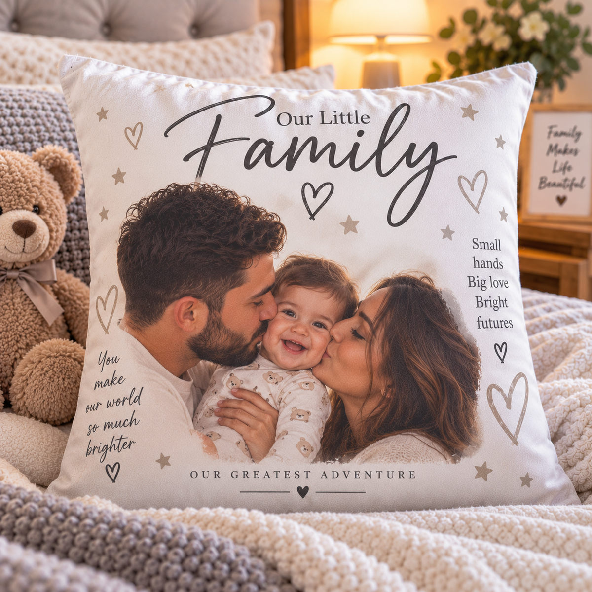 Personalised Kids Cushion - Custom Cushion With Your Child Photo & Name