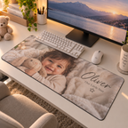Personalised Baby Photo Gaming Mat – Custom Photo & Name Design