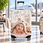 Personalised Kid Photo Luggage Cover - Custom Luggage Cover With Your Kid Photo, Name & Date