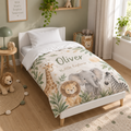 Personalised Kids Cot Bedding Duvet Cover & Pillowcase Set - Custom Cot Bedding Duvet Cover & Pillowcase Set With Your Child Name