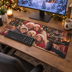 Personalised Christmas Photo Gaming Mat – Custom Photo & Message Design