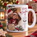 Personalised Christmas Photo Mug - Custom Family Mug With Photos & Message