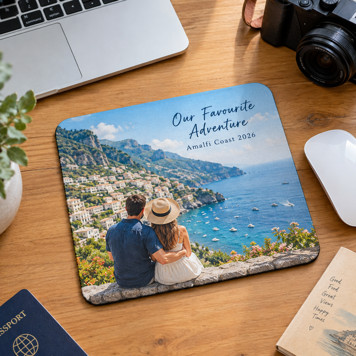 Personalised Travel Photos Magnet – Upload Your Own Photos and Message | Custom Fridge Magnet