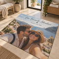 Personalised Travel Photo Rug - Custom Rug  With Photo and Name
