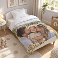 Personalised Photo Cot Bedding Duvet Cover & Pillowcase Set - Custom Cot Bedding Duvet Cover & Pillowcase Set With Your Photo