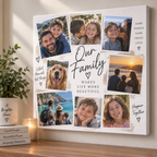 Personalised 8 Photo Collage Canvas - Custom Canvas With Your Photos