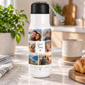 Personalised 6 Photos Collage Travel Bottle – Upload Your Own Photos | Custom Photo Water Bottle