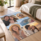 Personalised 5 Photos Collage Rug - Custom Rug With Your Photos