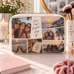Personalised 7 Photos Collage Make-Up Bag – Upload Your Own Photos | Custom Photo Cosmetic Bag