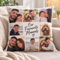 Personalised 8 Photo Collage Cushion - Custom Cushion With Your Photos