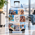 Personalised 7 Photos Collage Luggage Cover - Custom Luggage Cover With Your Photos