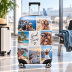 Personalised 7 Photos Collage Luggage Cover - Custom Luggage Cover With Your Photos
