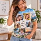 Personalised 6 Photos Collage T-shirt  - Custom Design With Your Photos