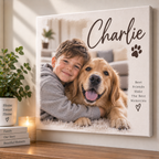 Personalised Photo & Name Canvas - Custom Canvas With Your Photo & Name