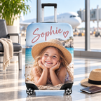 Personalised Photo & Name Luggage Cover - Custom Luggage Cover With Your Photo & Name