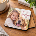 Personalised Photo & Name Coaster – Upload Your Own Photo and Name | Custom Picture Coaster