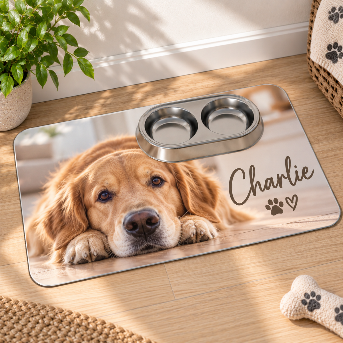 Personalised Pet Photo With Name Make-Up Bag – Upload Your Own Pet Photo and Name | Custom Photo Cosmetic Bag
