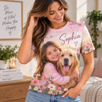 Personalised Photo & Name T-shirt  - Custom Design With Your Photo & Name