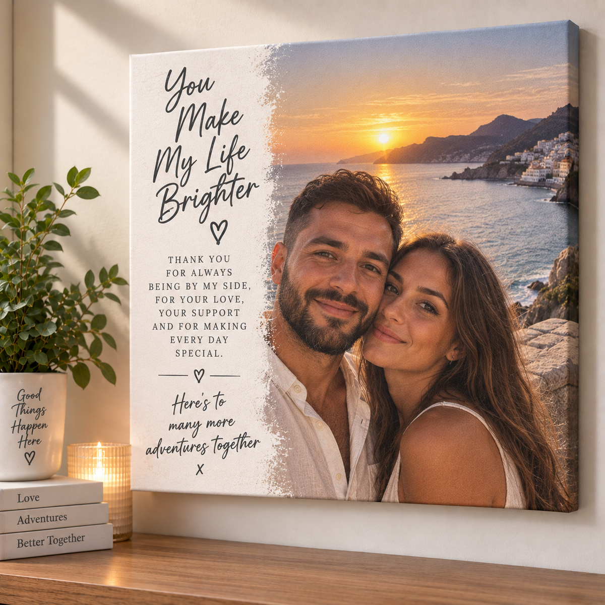 Personalised Message Canvas - Custom Canvas With Your Photo & Message