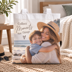 Personalised Photo & Message Tote Bag – Upload Your Own Photo and Message | Custom Photo Shopping Bag