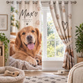 Personalised Pet Photo Curtain - Custom Dog & Cat Curtain With Name