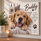 Personalised Pet Photo Canvas - Custom Dog & Cat Canvas With Name