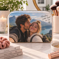 Personalised Couple Photo With Message Make-Up Bag – Upload Your Own Photo and Message | Custom Photo Cosmetic Bag