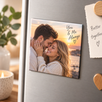 Personalised Couples Photo Magnet – Upload Your Own Photo, Names and Date | Custom Fridge Magnet