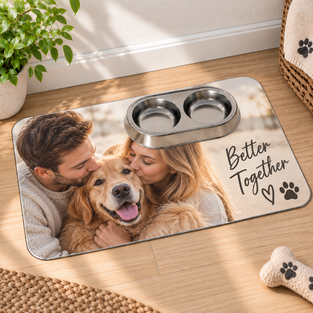 Personalised Photo With Message Make-Up Bag – Upload Your Own Pet Photo and Name | Custom Photo Cosmetic Bag
