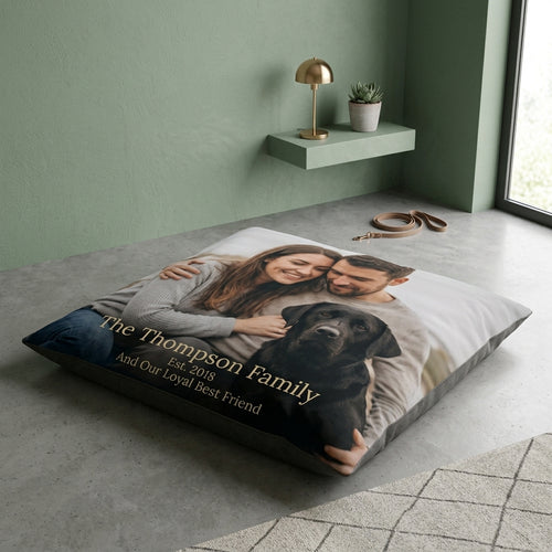 Personalised  Photo Pet Beds  Custom 1 Photo, Date & Message Design