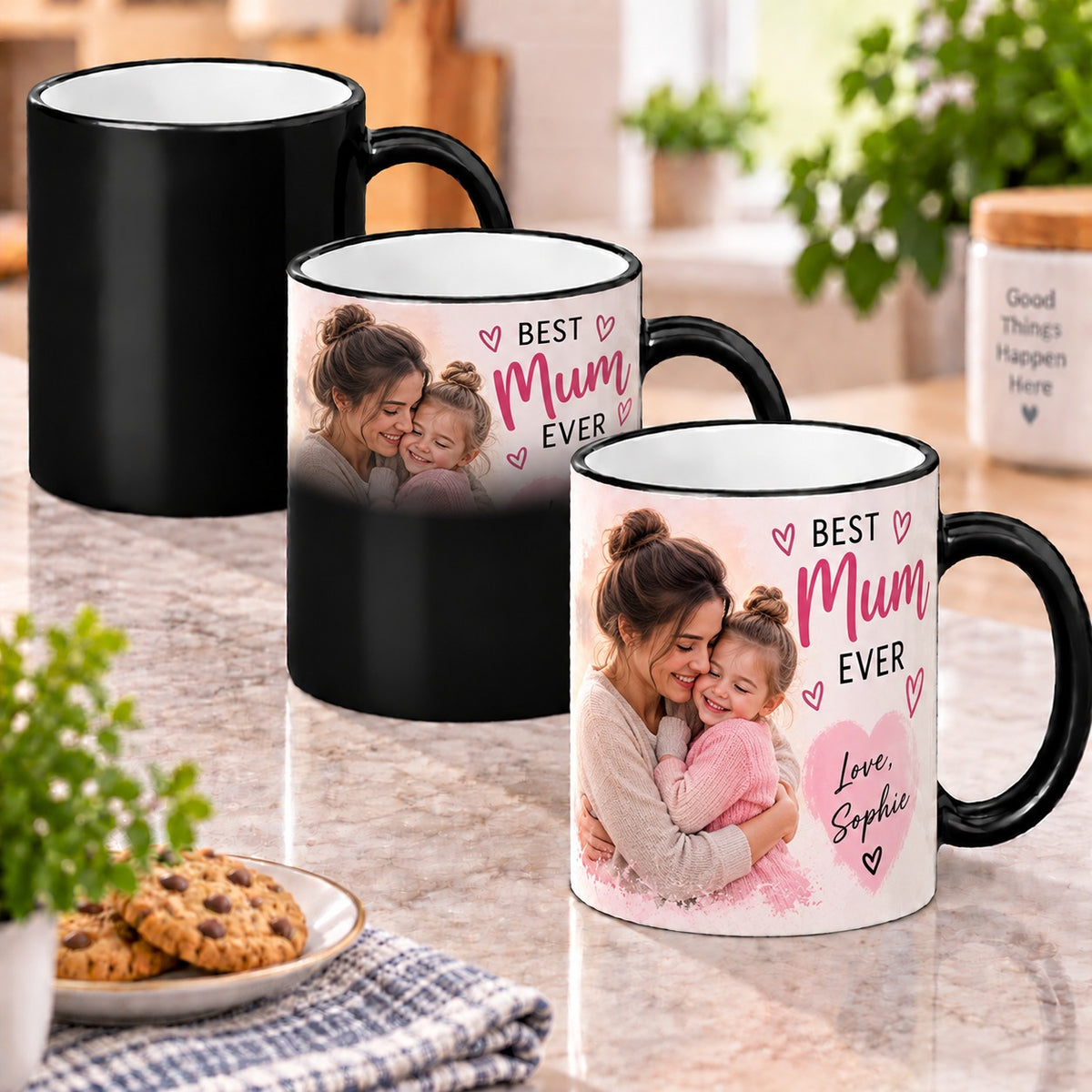 Personalised Mum Photo Heat Changing Mug – Custom Mug With Photo & Message