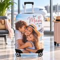 Personalised Mum Photo Luggage Cover - Custom Mother's Day Luggage Cover With Photo & Message