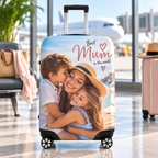 Personalised Mum Photo Luggage Cover - Custom Mother's Day Luggage Cover With Photo & Message