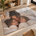 Personalised Mum Photo Rug - Custom Mother's Day Rug With Photo & Message
