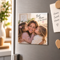 Personalised Mum Photo Magnet – Upload Your Own Photo and Message | Custom Fridge Magnet