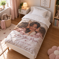 Personalised Mum Photo Cot Bedding Duvet Cover & Pillowcase Set - Custom Mother's Day Cot Bedding Duvet Cover & Pillowcase Set With Photo & Message