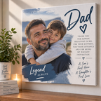 Personalised Dad Photo Canvas - Custom Father's Day Canvas With Photo & Message