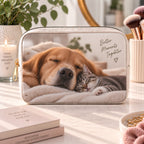 Personalised Pet Photo With Text Make-Up Bag – Upload Your Own Pet Photo and Text | Custom Photo Cosmetic Bag