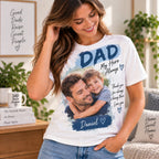 Personalised Dad Photo T-shirt  - Custom Father's Day Design With Photo & Message