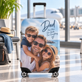 Personalised Dad Photo Luggage Cover - Custom Father's Day Luggage Cover With Photo & Message