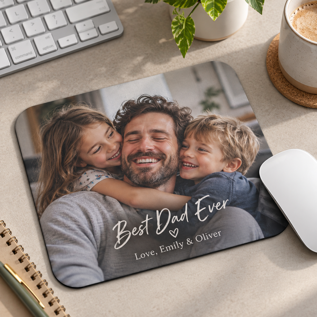 Personalised Dad Photo Magnet – Upload Your Own Photo and Message | Custom Fridge Magnet
