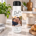 Personalised Dad Photo Travel Bottle – Upload Your Own Photo and Message | Custom Photo Water Bottle